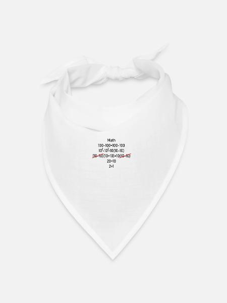Mathematik - Bandana Dreieckstuch - Weiß