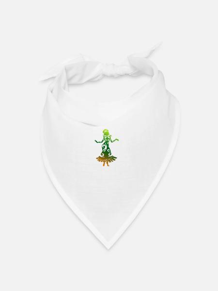 Hawaii-Hula-Tänzerin Polynesian Tribal Tattoo - Bandana Dreieckstuch - Weiß