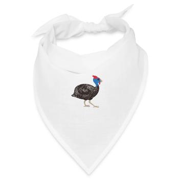 Perlhuhn - Bandana Dreieckstuch - Weiß - Vorne