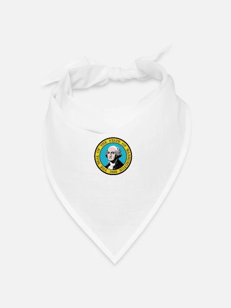 Washington State Seal - Bandana Dreieckstuch - Weiß
