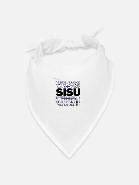 SISU Norden Geschenk Skandinavische Länder Flagge - Bandana Dreieckstuch - Weiß
