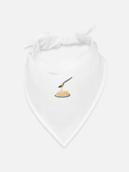 spaghetti symbol - Bandana Dreieckstuch - Weiß