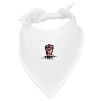 Müll eimer - Bandana Dreieckstuch - Weiß - Vorne