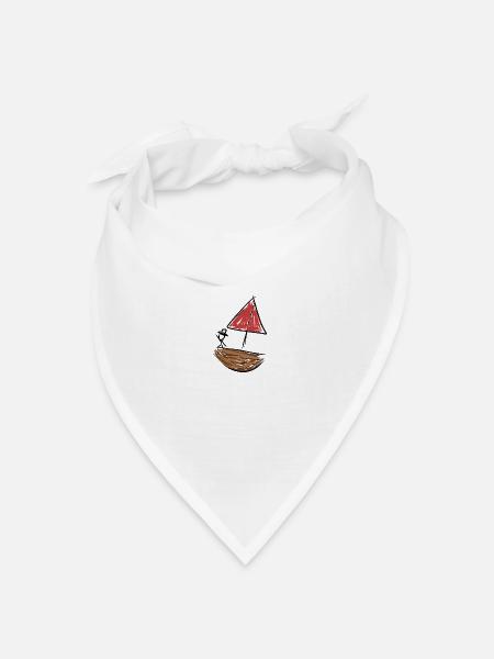 Pirat Schiff - Bandana Dreieckstuch - Weiß