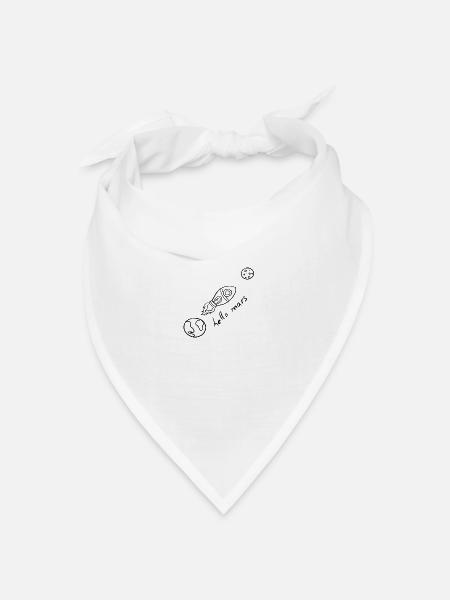 Mars Planet - Bandana Dreieckstuch - Weiß