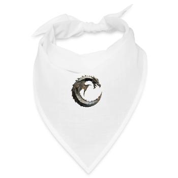 Buchstabe "C" im Drachendesign. - Bandana Dreieckstuch - Weiß - Vorne
