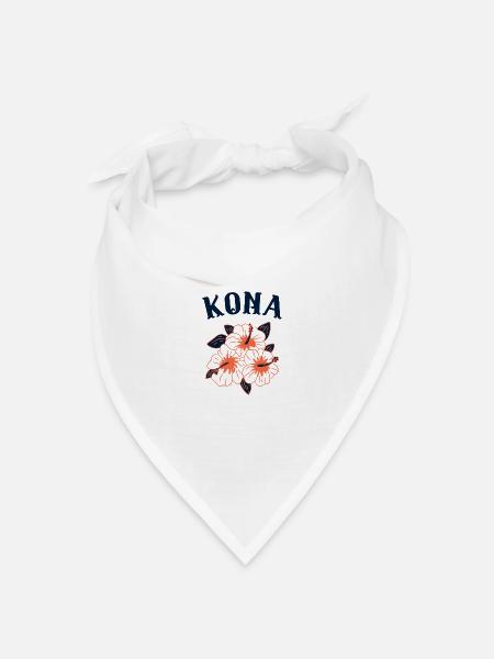 Kona Hawaii - Bandana Dreieckstuch - Weiß