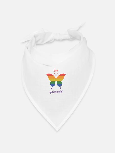 LGBT Pride Month - Sei du selbst - Bandana Dreieckstuch - Weiß