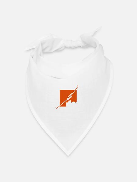 Logo Fliegerclub Schwerin Pinnow (klein) - Bandana Dreieckstuch - Weiß