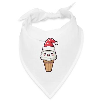 Eis Weihnachten Lecker - Bandana Dreieckstuch - Weiß - Vorne