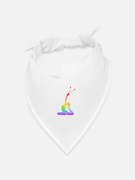 Rhythmische Sportgymnastik Keulen RSG Geschenkidee - Bandana Dreieckstuch - Weiß