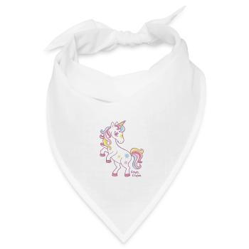 Kleines Einhorn - Bandana Dreieckstuch - Weiß - Vorne
