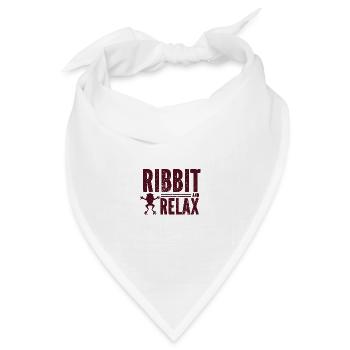 Frosch - Amphibie Tier - Bandana Dreieckstuch - Weiß - Vorne
