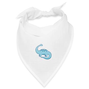 Süßer kleiner blauer Dinosaurier - Bandana Dreieckstuch - Weiß - Vorne