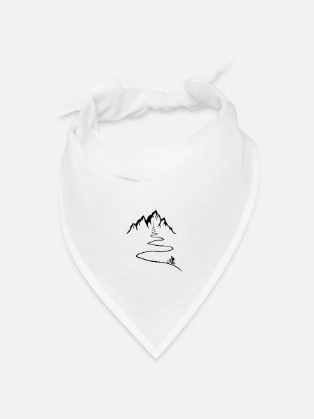 Rennrad, Fahrrad, Berg, Rennradfahrer, Straße, Weg - Bandana Dreieckstuch - Weiß