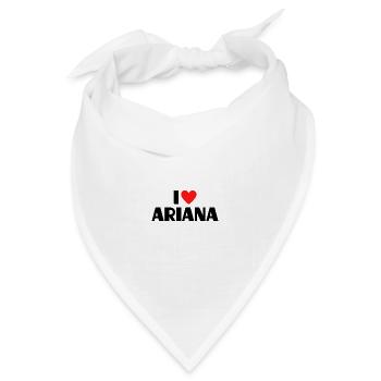 Ich liebe Ariana Herz Grafik Namen Geschenk - Bandana Dreieckstuch - Weiß - Vorne