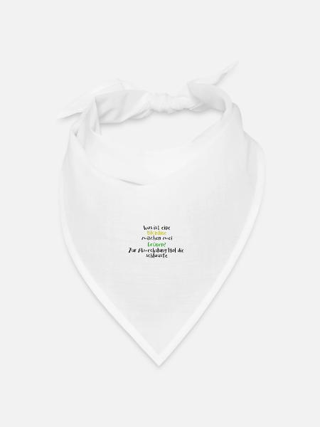 Was ist eine Blondine zwischen Grünen | Die Schlau - Bandana Dreieckstuch - Weiß