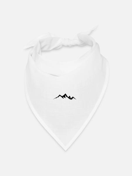 Berge Berg Gebirge 19 - Bandana Dreieckstuch - Weiß