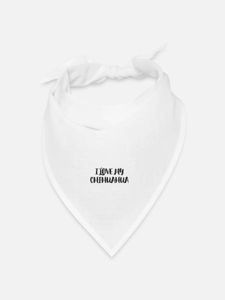 Ich liebe meinen Chihuahua - Bandana Dreieckstuch - Weiß