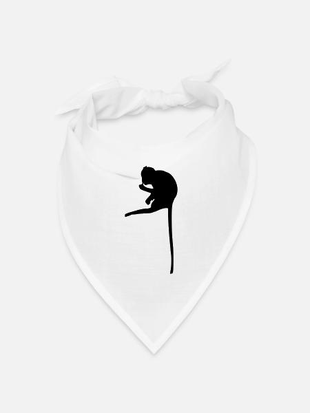 Affe - Bandana Dreieckstuch - Weiß