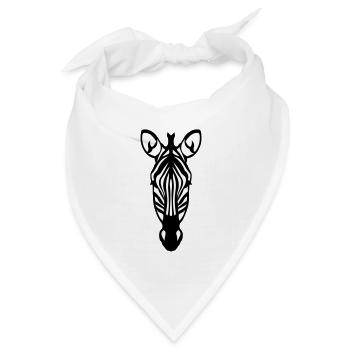 Zebra wildes Tier 28012 - Bandana Dreieckstuch - Weiß - Vorne