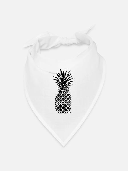 AD Geometric Pineapple - Bandana Dreieckstuch - Weiß