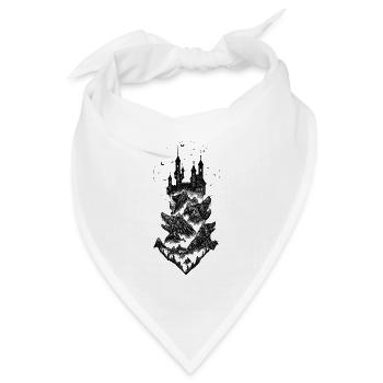 Schloss Dracula - schwarz - Bandana Dreieckstuch - Weiß - Vorne