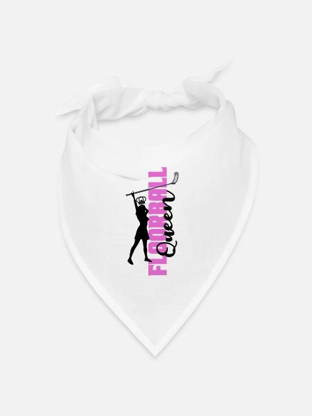 floorball floorball-queen unihockey-girl - Bandana Dreieckstuch - Weiß