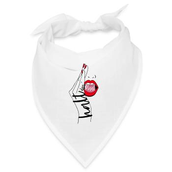 halt dein maul - Bandana Dreieckstuch - Weiß - Vorne