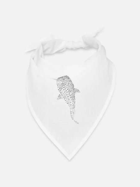 Walhai - Bandana Dreieckstuch - Weiß