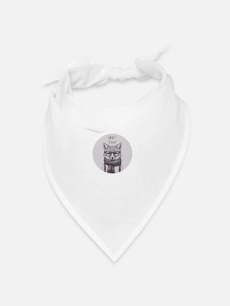 What the Fox - Bandana Dreieckstuch - Weiß