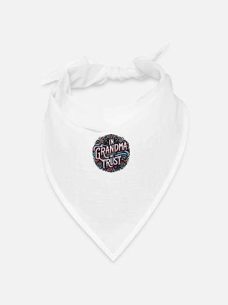 Oma vertrauen wir, wir lieben unsere beste Oma - Bandana Dreieckstuch - Weiß