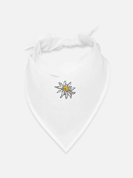 Edelweiß - Bandana Dreieckstuch - Weiß
