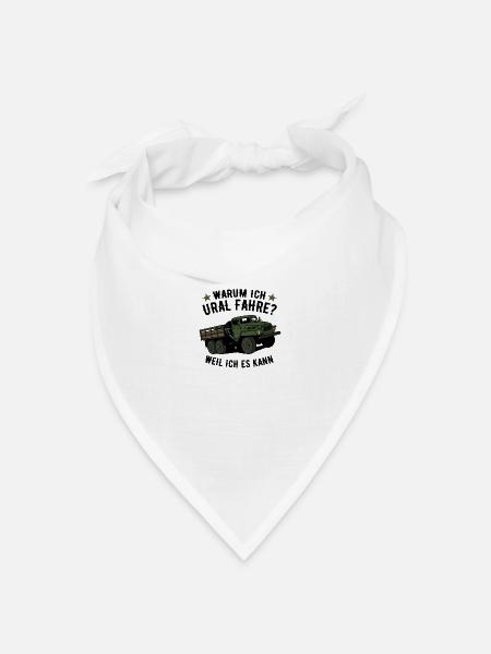 Warum ich ural fahre weil ich es kann URAL USSR - Bandana Dreieckstuch - Weiß