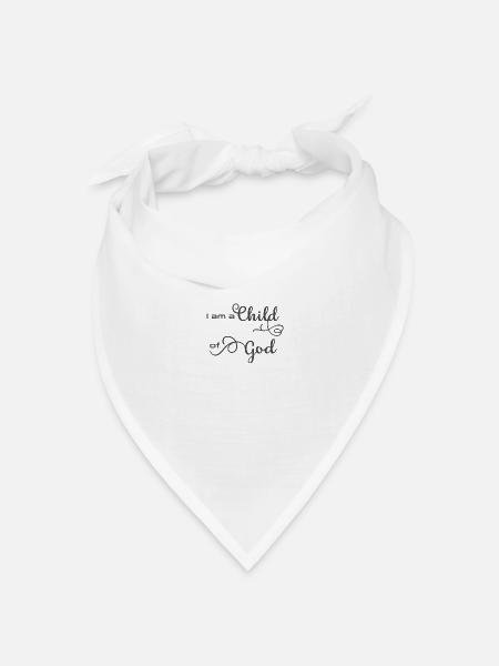 Christliches Design Ich bin ein Kind Gottes - Bandana Dreieckstuch - Weiß