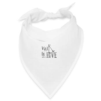 Christian Design Walk in Love Epheser 5,2 - Bandana Dreieckstuch - Weiß - Vorne