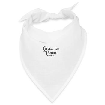 Christliches Design durch Gnade gerettet - Bandana Dreieckstuch - Weiß - Vorne