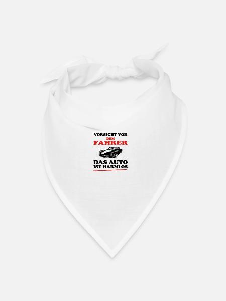 Auto Sprüche Lustig Car Tuning Geschenk - Bandana Dreieckstuch - Weiß