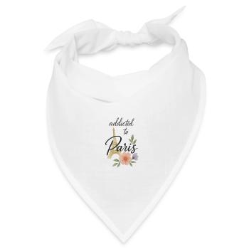 Addicted to Paris - Bandana Dreieckstuch - Weiß - Vorne