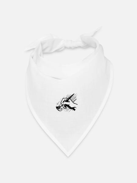 Pinsel Design – Kreativität zum Ausdruck bringen - Bandana Dreieckstuch - Weiß