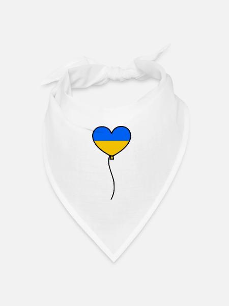 Ukraine - Bandana Dreieckstuch - Weiß