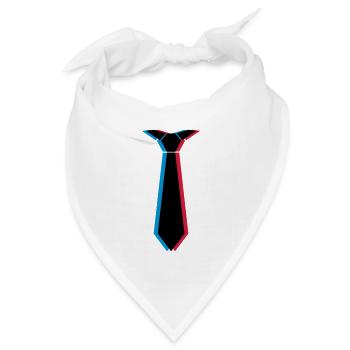 3d_krawatte_3c - Bandana Dreieckstuch - Weiß - Vorne