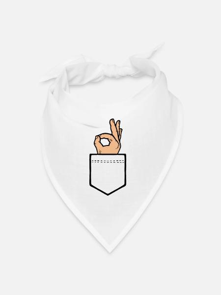 Tasche OK Hand - Bandana Dreieckstuch - Weiß