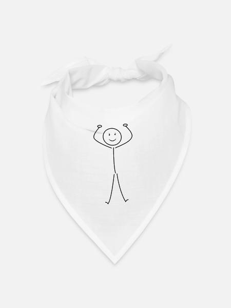 Strichmann - Bandana Dreieckstuch - Weiß