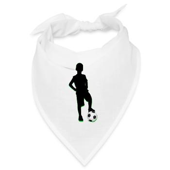 Cool Sport Fußball Ball Sport Kindershirt Fußball - Bandana Dreieckstuch - Weiß - Vorne
