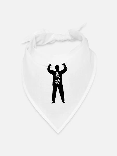 Kung Fu Qi Gong - Bandana Dreieckstuch - Weiß
