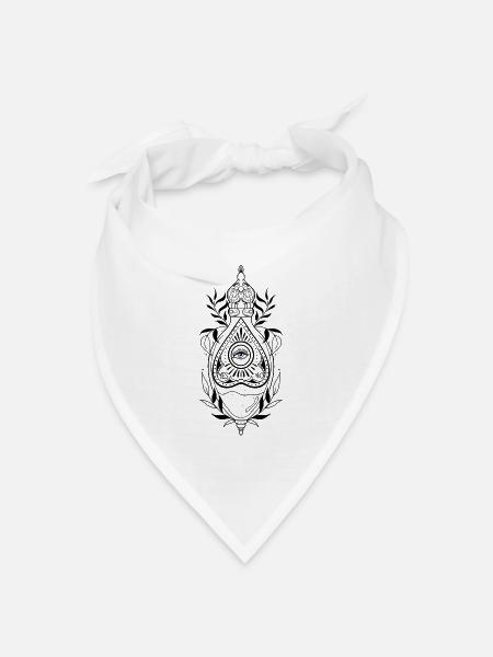 Flasche - Bandana Dreieckstuch - Weiß