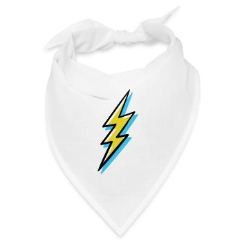Blitz im Vorhut-Stil - Bandana Dreieckstuch - Weiß - Vorne