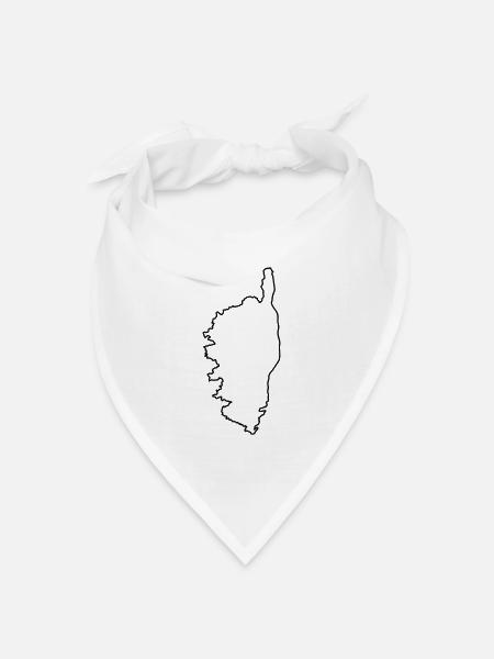 Korsika - Bandana Dreieckstuch - Weiß