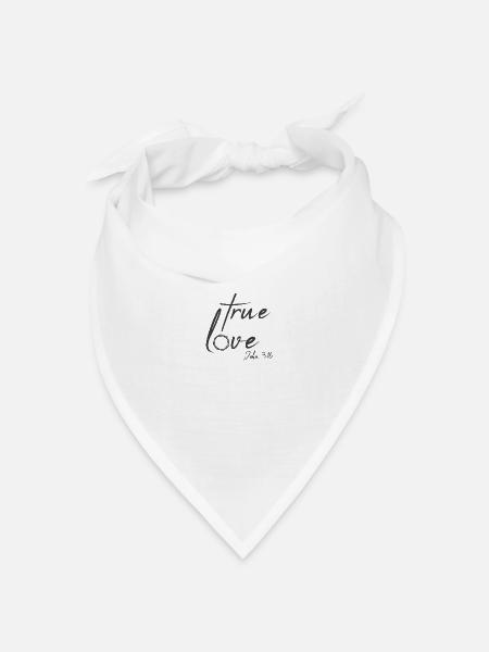 Christliches Design Wahre Liebe Johannes 3 Vers 16 - Bandana Dreieckstuch - Weiß